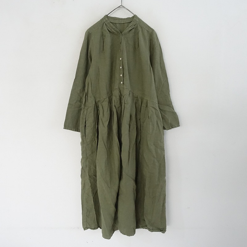 ネストローブ nest Robe リネンスモックワンピース F (33-2506
