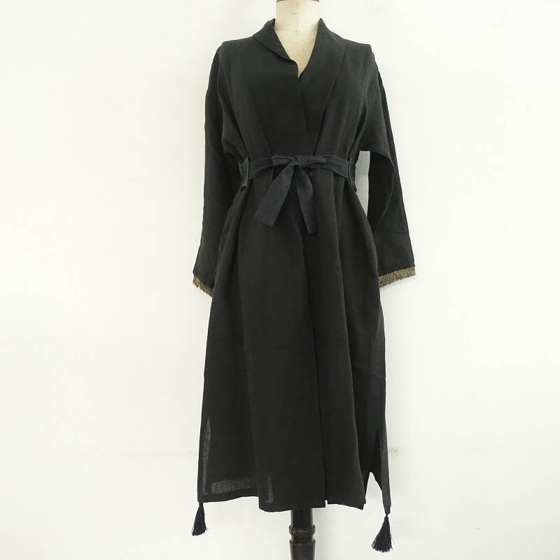 新品タブリクTabrikフリンジドレスfringe dress黒コットンシルク Tabrik（タブリック） 古着 通販 買取