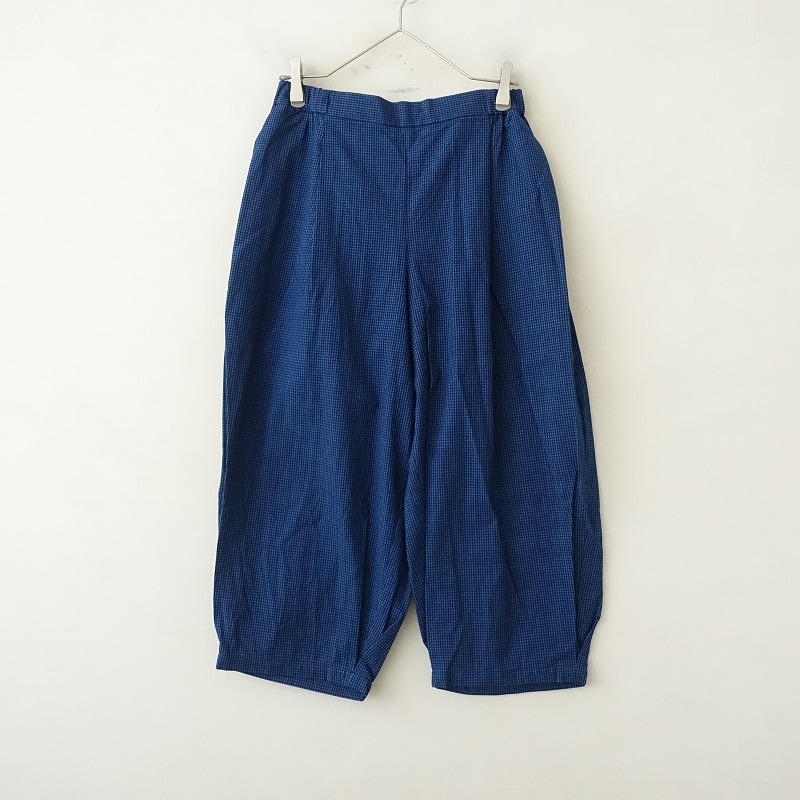 美品】 群言堂 石見銀山 ギンガムチェックパンツ MF (j4-2508-8
