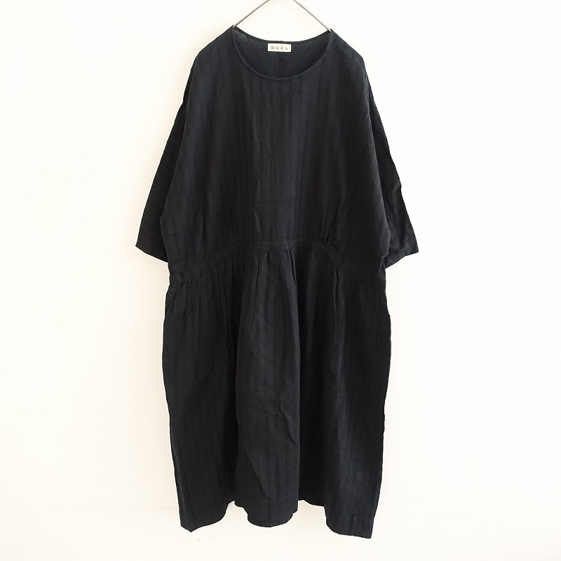 オオカミとフクロウ コットンピンタック&ギャザーワンピース (33-2510