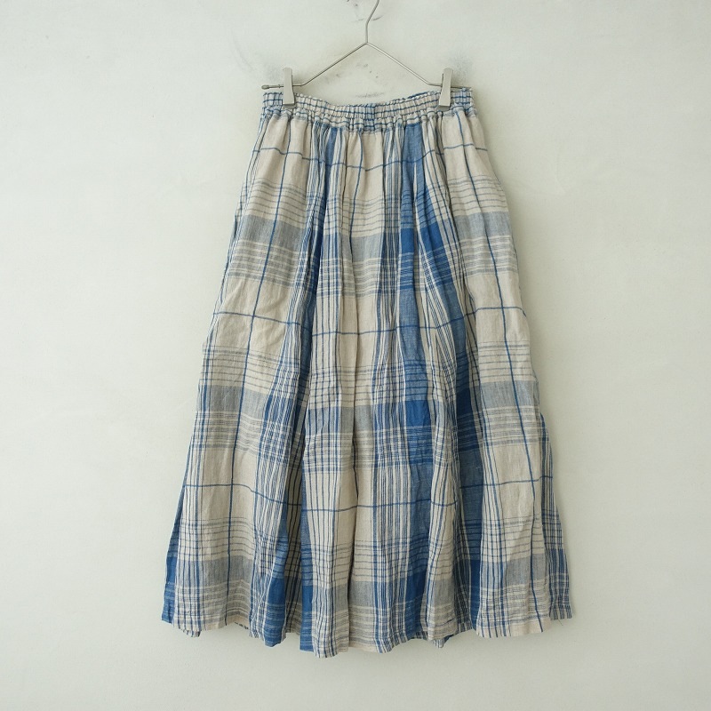 イチアンティークス　リネン スカート　グレー　新品未使用　タグ付き イチアンティークス リネン スカート グレー 新品未使用 タグ