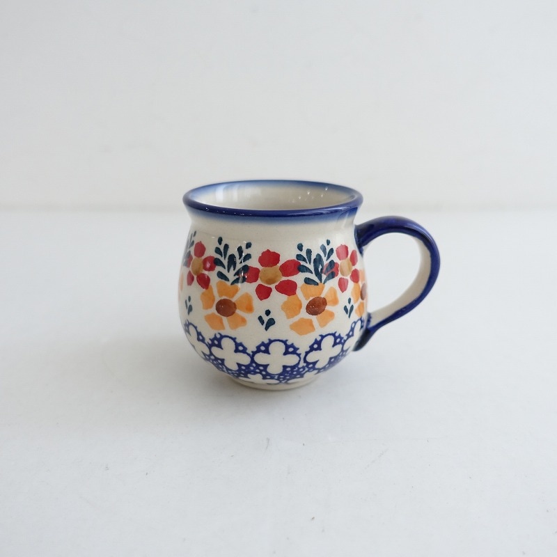 北欧】ポーリッシュポタリー Polish Pottery りんごポット (wa23-2510