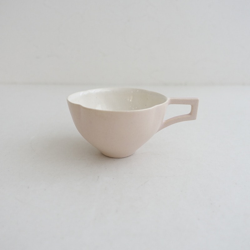 美品】 安藤雅信 オランダティーカップ 薄桜色 (wa85-2508-59