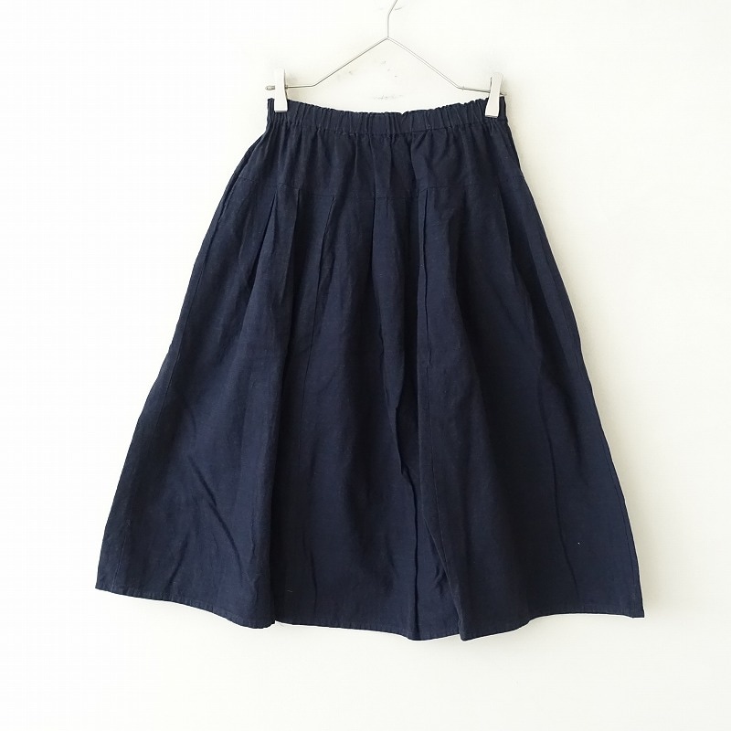 リゼッタ Lisette リネン混タックスカート 36 (sk4-2503-87