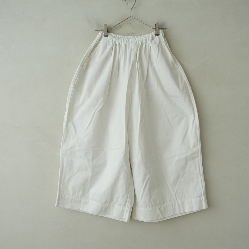 ゴーシュ コットンオックスワイドパンツ アイボリー