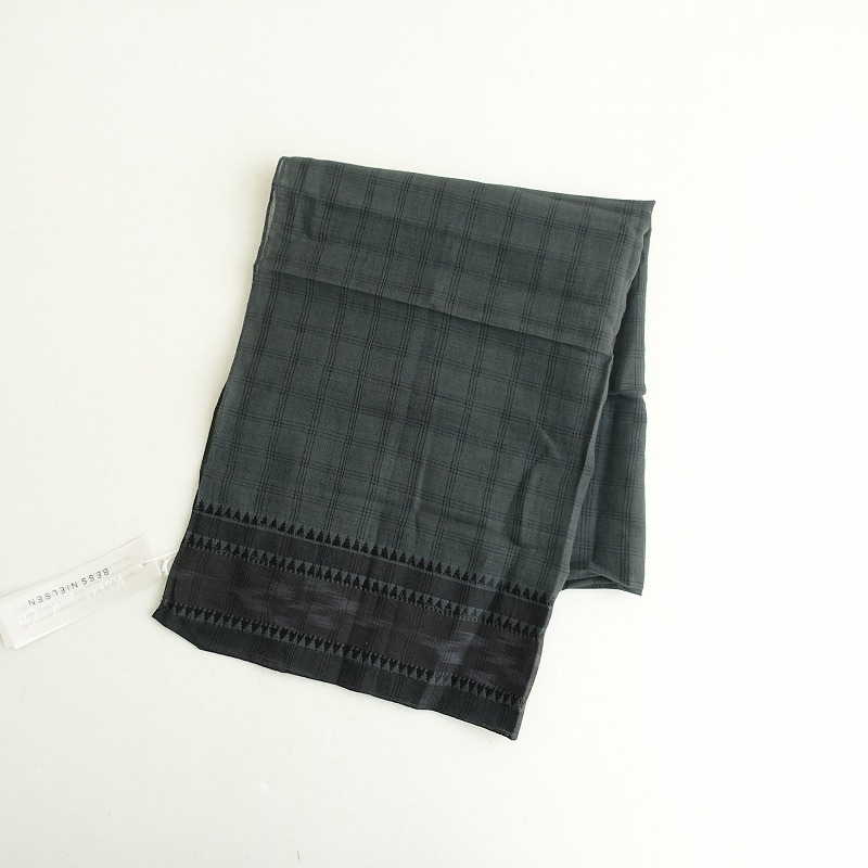 Khadi and Co チェック柄ストール L Khadi and Co／カディ アンド コー】チェックビッグ
