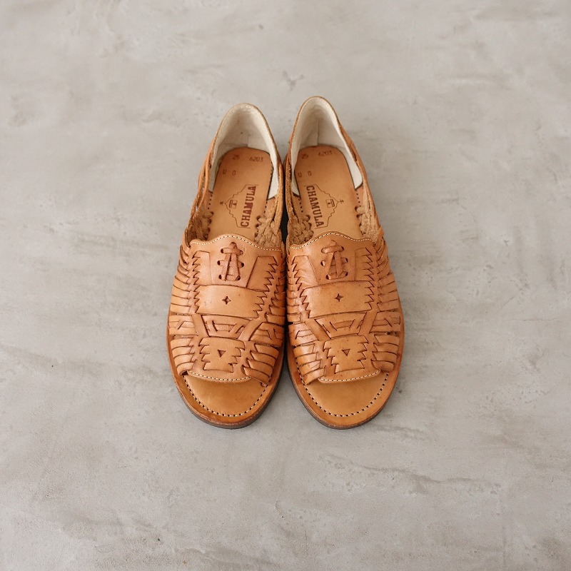 chamula ホワイトレザーサンダル 24.5 未使用 CHAMULA レザー