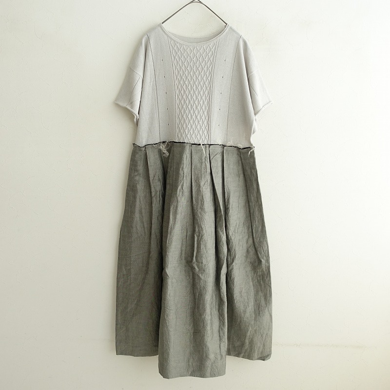 GASA ガサ　linen×cotton ワンピース ne Quittez pas (ヌキテパ) ワンピース Cotton Gauze Leaf