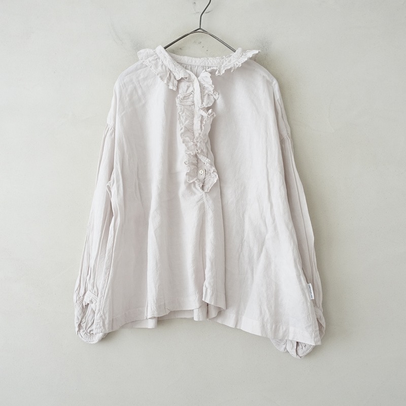 nest Robe 【UpcycleLino】 近江晒しフラワーカラーブラウス 2024】ネストローブ アップサイクルリノ nest Robe UpcycleLino