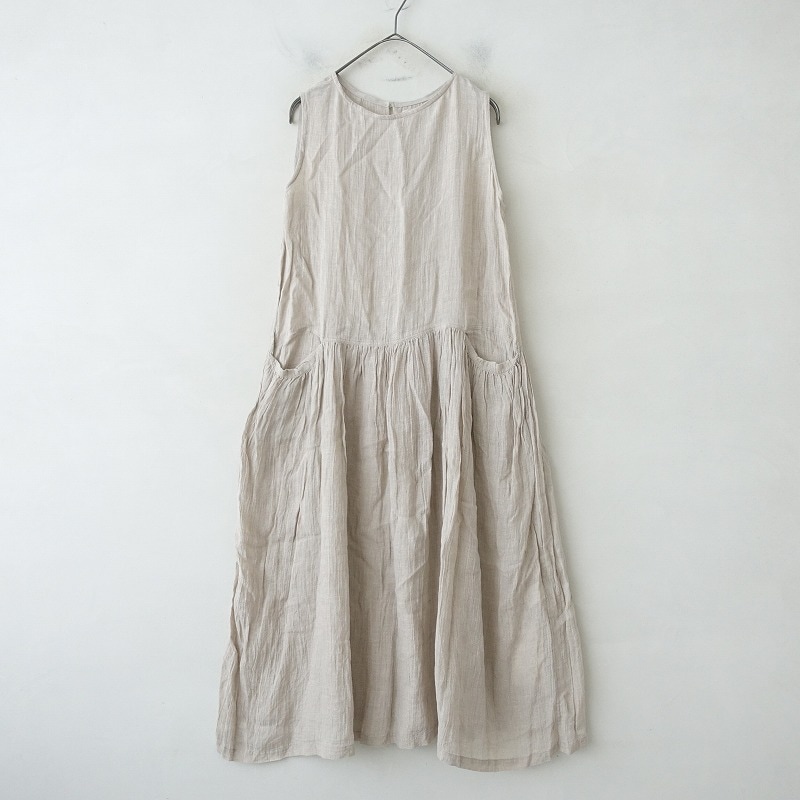 イチ アンティークス ICHI Antiquite's リネンノースリーブギャザー