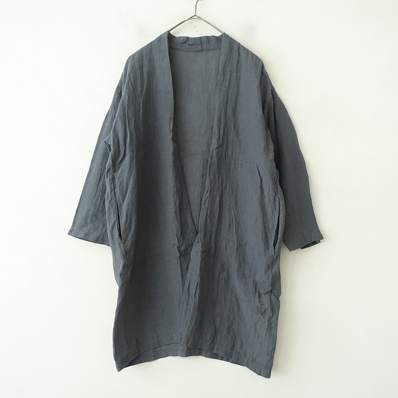 【未使用タグ付】エヴァムエヴァ　ポンチョ　ローブ　墨色　フリーサイズ　日本製 未使用タグ付】エヴァムエヴァ ポンチョ ローブ 墨色