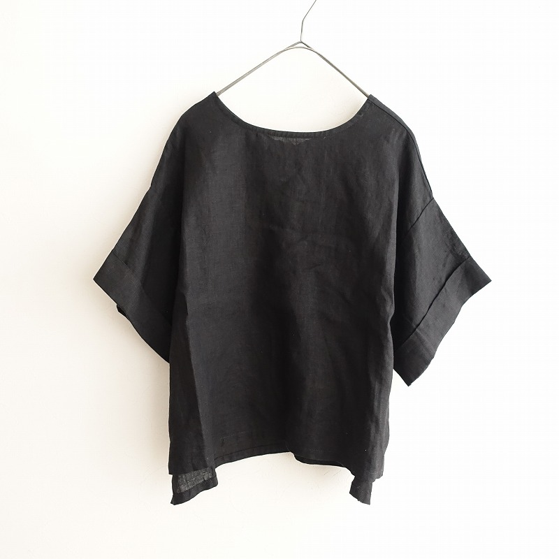 momonohana ブラウス　作家さま　リネン フラワー刺繍ブラウスl 50代・60代からの婦人服 オルウェイズ