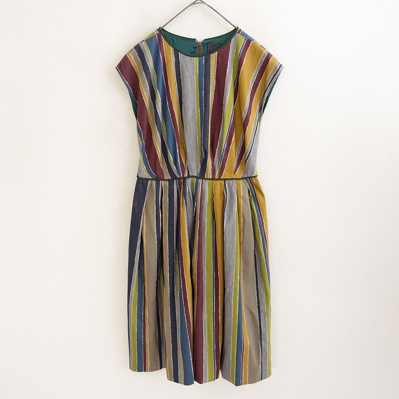 9-0814S☆mina perhonen/ミナペルホネン/半袖ワンピース/ta8916/choucho/新品/グレー/40/SL142277