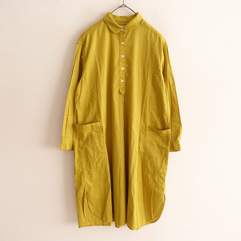 染】コモリ COMOLI 長袖コットンワンピース - (34-2506-16)【90G52