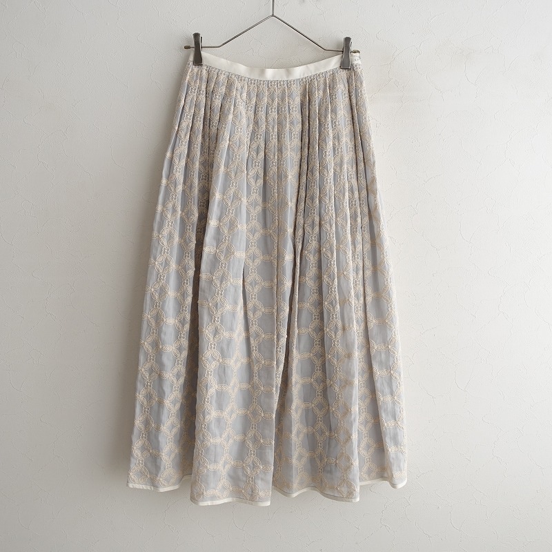 ミナペルホネン　フレアスカート 38 ネイビー ミナペルホネン | flairのギャザースカート