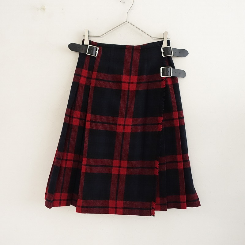 オニールオブダブリン O'NEIL OF DUBLIN ウール混チェックキルト