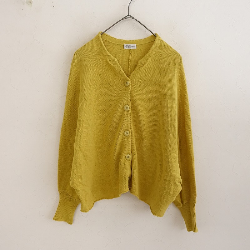 サリースコット　コットンニットコート　9AR モスグリーン サリースコット コットンニットコート 9AR モスグリーン