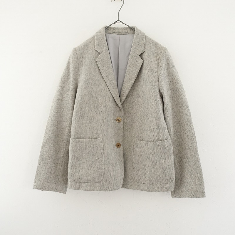 未使用 マーガレットハウエル くるみボタン ウールリネン 1Bジャケット mhl 未使用 マーガレットハウエル くるみボタン ウールリネン 1B