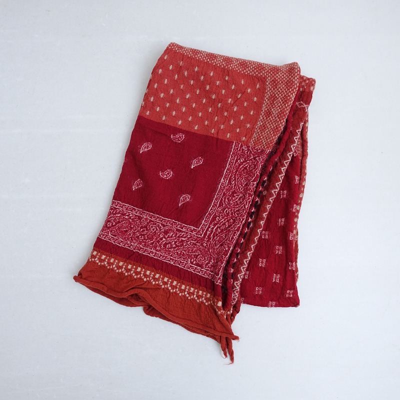 キャピタル KAPITAL 縮絨ウールバンダナパッチワークマフラー (st7