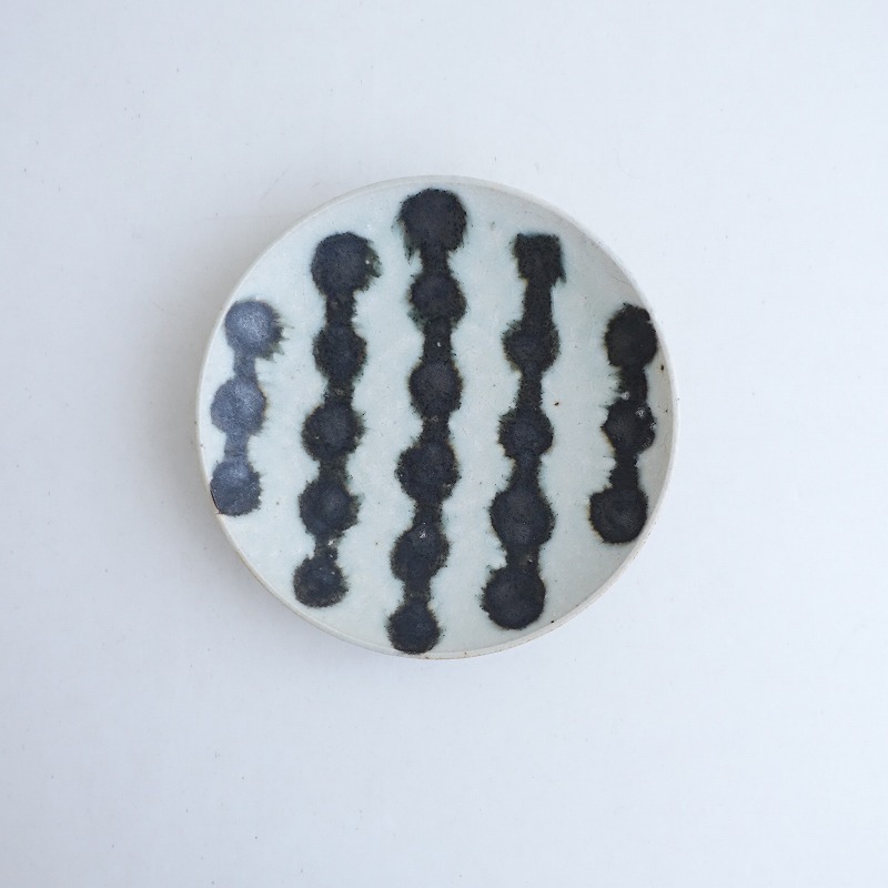 楠田純子 墨絵 プレート 15cm (wa23-2509-88)【92J52】 /ナチュラル服