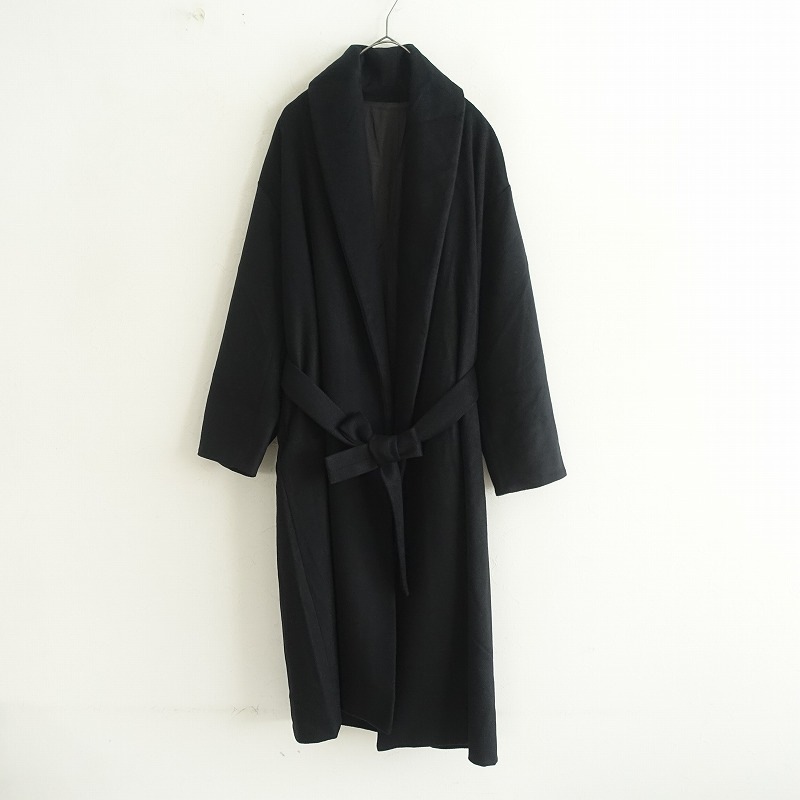 定価12.1万】ウィロウ WIRROW Wool cashmere robe coat ウールカシミヤ