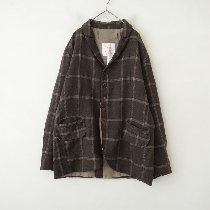 アッシュプリュスアノーヴェセル H+ HANNOH WESSEL ウールリネン格子