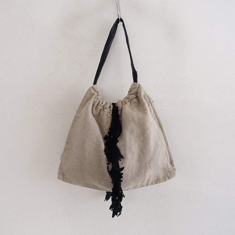 美品】ミナペルホネン mina perhonen forest parade カーフレザー巾着