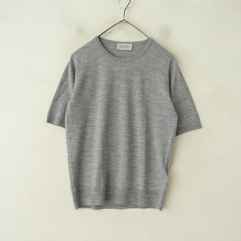 ����󥹥�ɥ졼 JOHN SMEDLEY ������˥åȥ��롼�ͥå�Ⱦµ�ץ륪���С�  M (33-2510-228)��80K52��