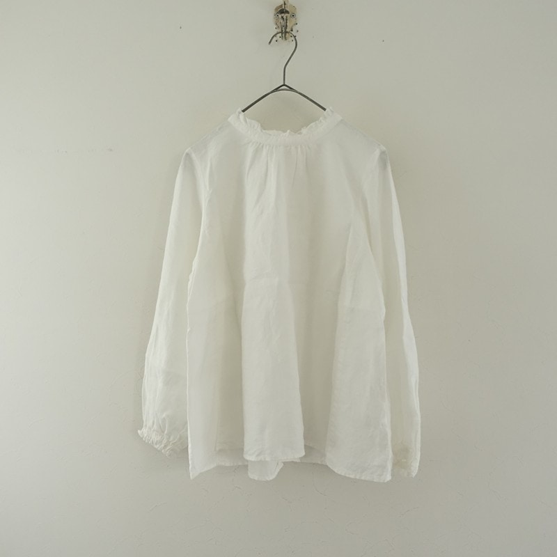 ネストローブ nest Robe リネンスタンドフリルカラーブラウス (2-2510