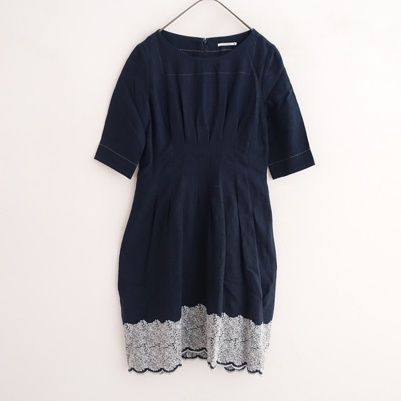 定価5.7万】ミナペルホネン mina perhonen skyful リネン刺繍ドレス