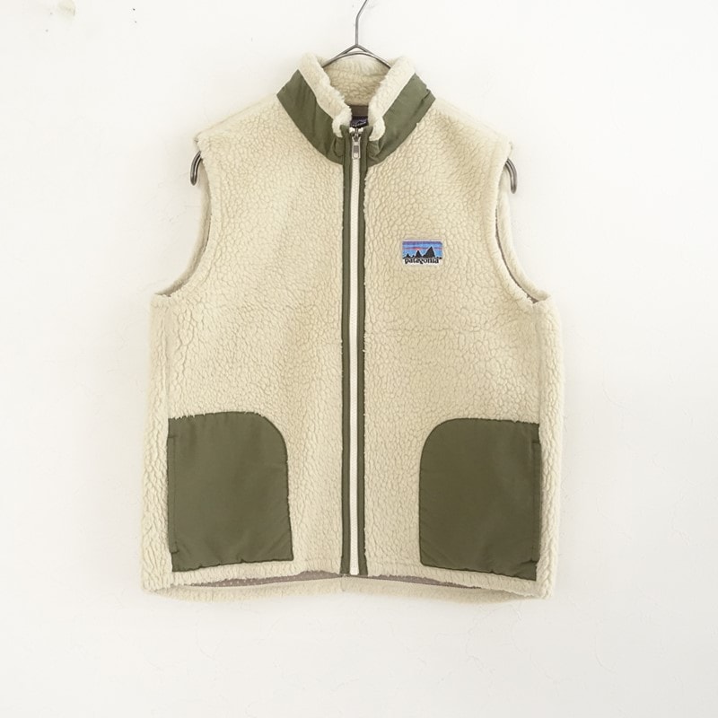 キッズ】パタゴニア Patagonia ジップアップボアベスト キッズ L(12