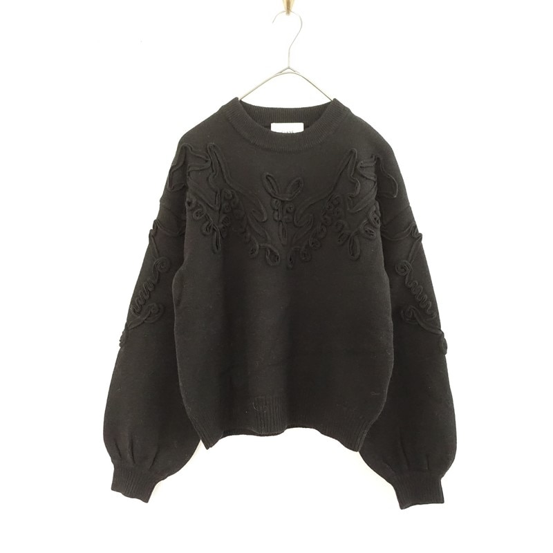 ����� CLANE TAPE EMBROIDERY KNIT TOPS �����뺮�˥åȥ���֥������꡼�ץ륪���С�  1 (33-2510-454)��51K52��