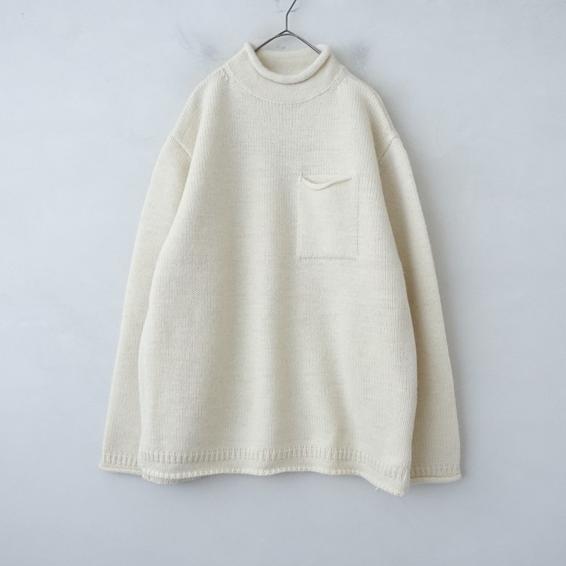 サイズ50 le tricoteur（ルトリコチュール）ウールガンジーセーター ユニセックス/定価4.5万】ルトリコチュール LE TRICOTEUR