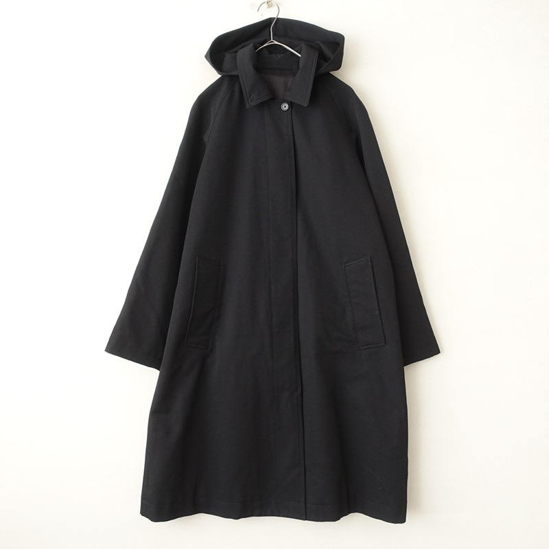 マーガレットハウエル MARGARET HOWELL フード付きウールカルゼコート