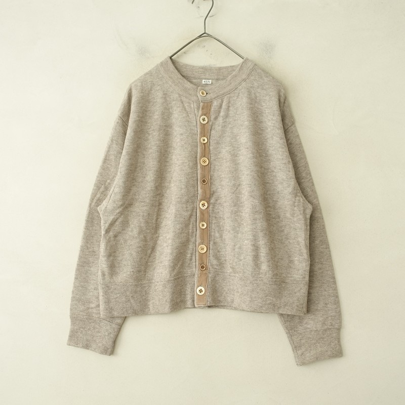 45R ヤクコットンニットソーのパフカーディガン 定価4.6万】45アールピーエム R45RPM ヤクコットンニットソーのパフ