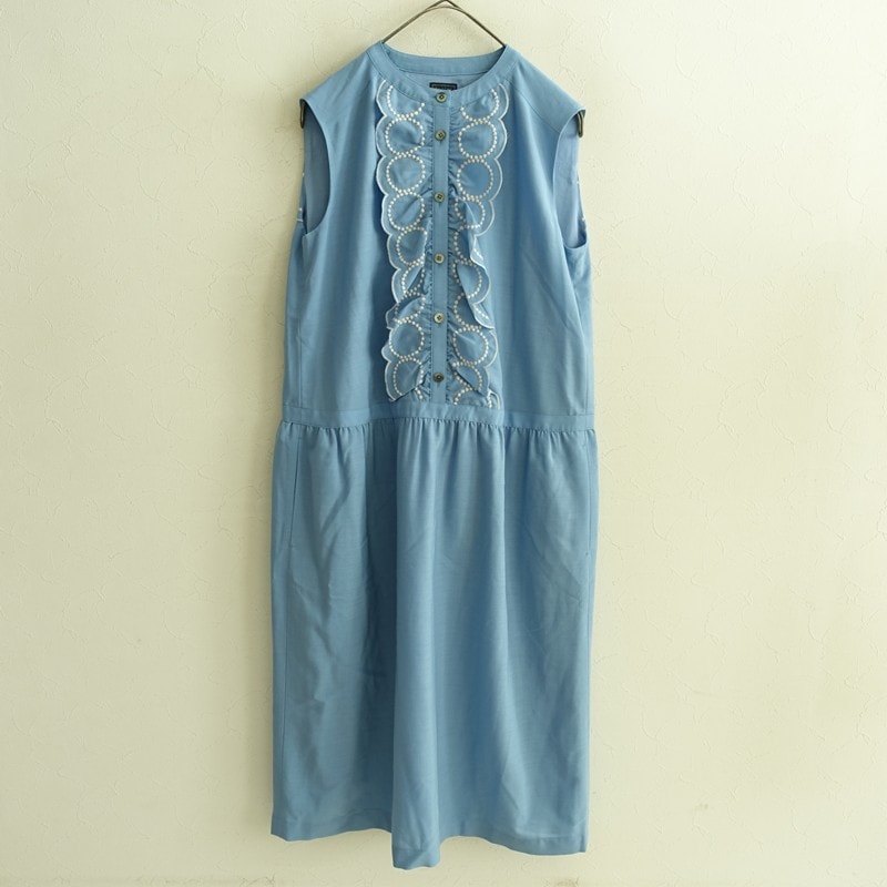 ミナペルホネン2024SS/sound dropノースリーブドレス38 /刺繍 ミナペルホネン2024SS/sound dropノースリーブドレス38 /刺繍