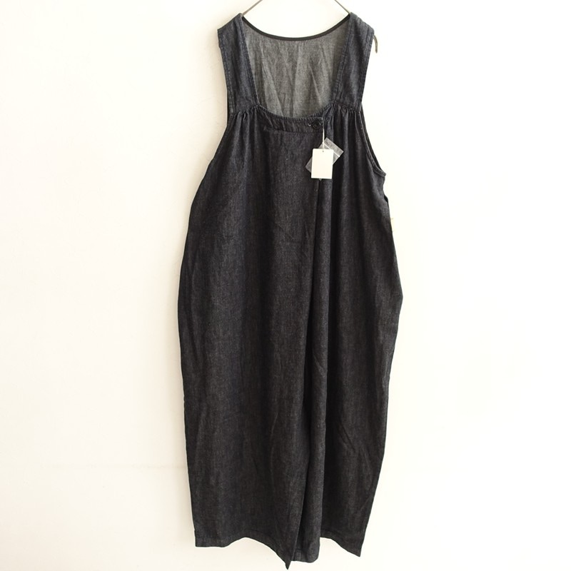 ネストローブ　サロペット2024 2024/AW】ネストローブ nest Robe コットンリネンダンガリーギャザー