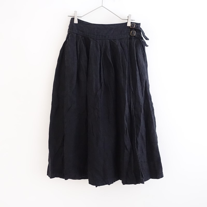ネストローブ nest Robe リネンヘンプ混ラップスカート F (sk33-2510