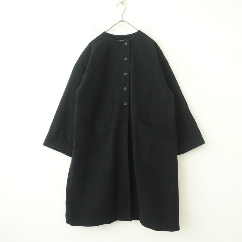 ライアトリエ Rai-Atelier ウールブレンドノーカラーコート (jk33-2510