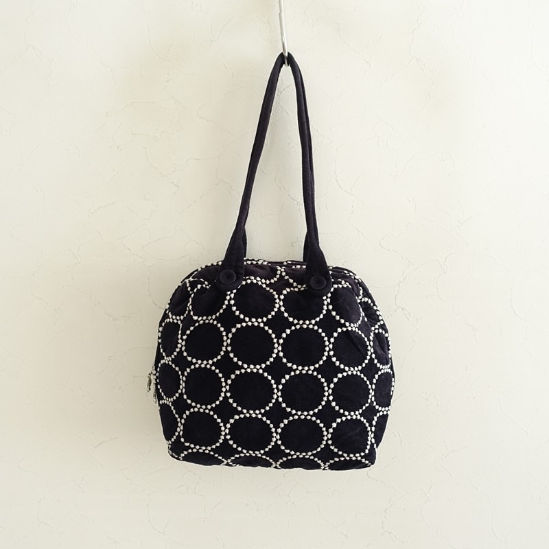 mina perhonen 円形模様 ハンドバッグ 定価2.5万】ミナペルホネン mina perhonen tambourine matka bag