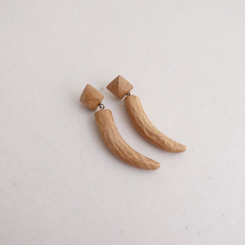 45R 木製ポコの歯ピアス フォーティファイブアール 45R ポコの歯のピアス (ac30-2510-131