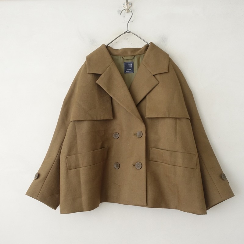 mina perhonen ショートコート36  未使用 美品/2024AW/定価11万】ミナペルホネン mina perhonen river bed