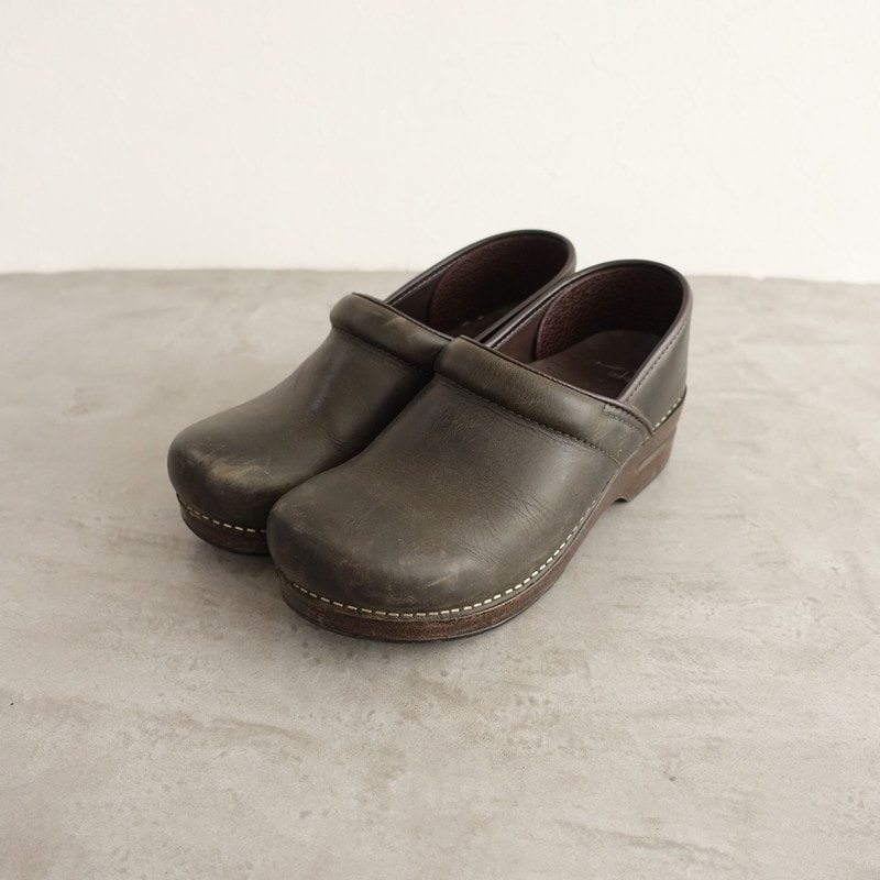 ダンスコ DANSKO professional Suede Leopard サボサンダル 38/24 38