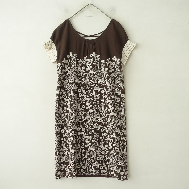 ミナペルホネン mina perhonen neighborhood 刺しゅうワンピース - (25