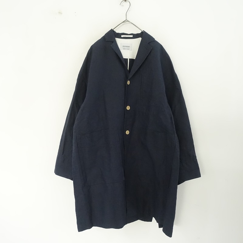 JURGEN LEHL ヨーガンレール　M 前開き　ウール　ガウンコート ☆【Jurgen Lehl / ヨーガンレール】ミドル丈 コート 毛100％ 裏地付き