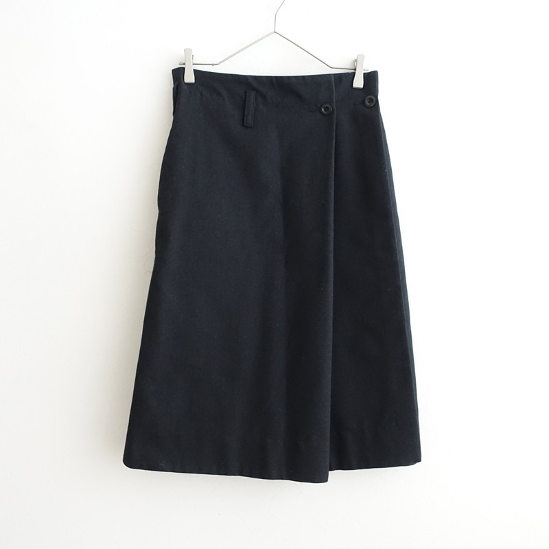 美品】マーガレットハウエル MHL. タック入りラップスカート 0 (sk1