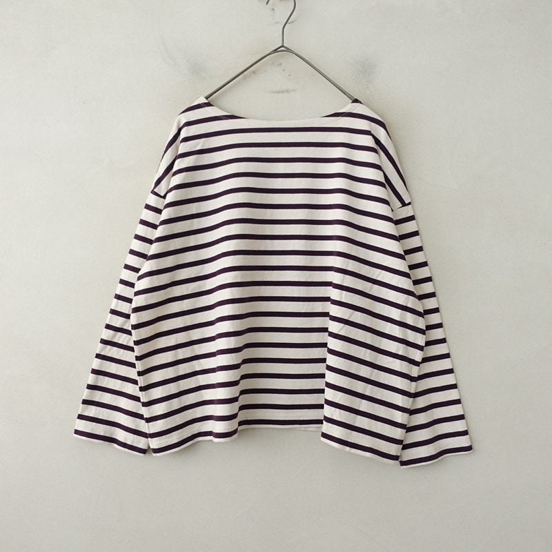 24AW ネストローブ コットンバスクパネルボーダープルオーバー 24AW ネストローブ コットンバスクパネルボーダープルオーバー