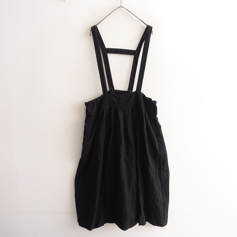 ネストローブ nest Robe リネンサスペンダータックジャンパースカート