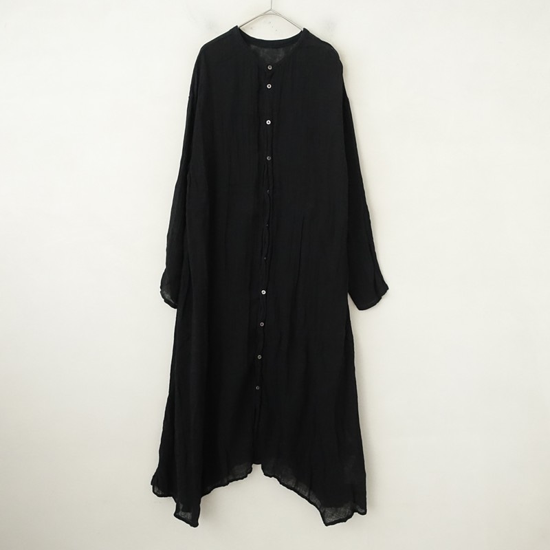 ネストローブ nest Robe リネンコットンプリンセスシャツワンピース F