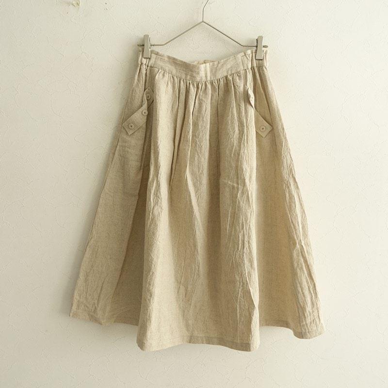 マガリ MAGALI リネンギャザースカート - (sk25-2511-590)【22L52